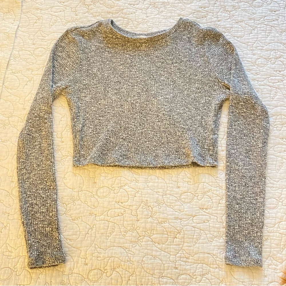 Knit longsleeve crop top